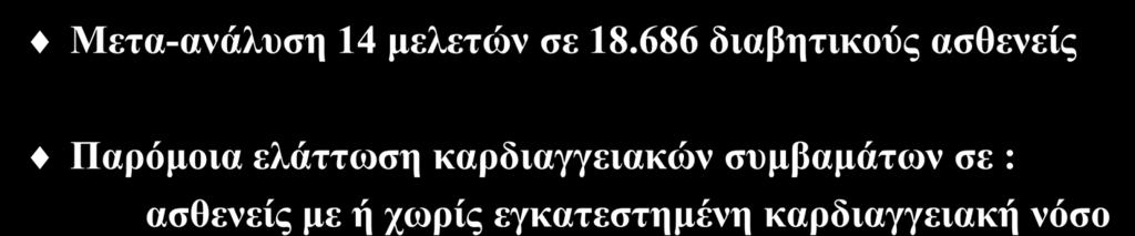 Είναι οι στόχοι της LDL-C πολύ επιθετικοί? (Ι) Μετα-ανάλυση 14 μελετών σε 18.