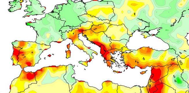 Ο μύθος της «κακής χρονιάς» Μεταβολή ύψους βροχοπτώσεων στις παραμεσόγειες χώρες την