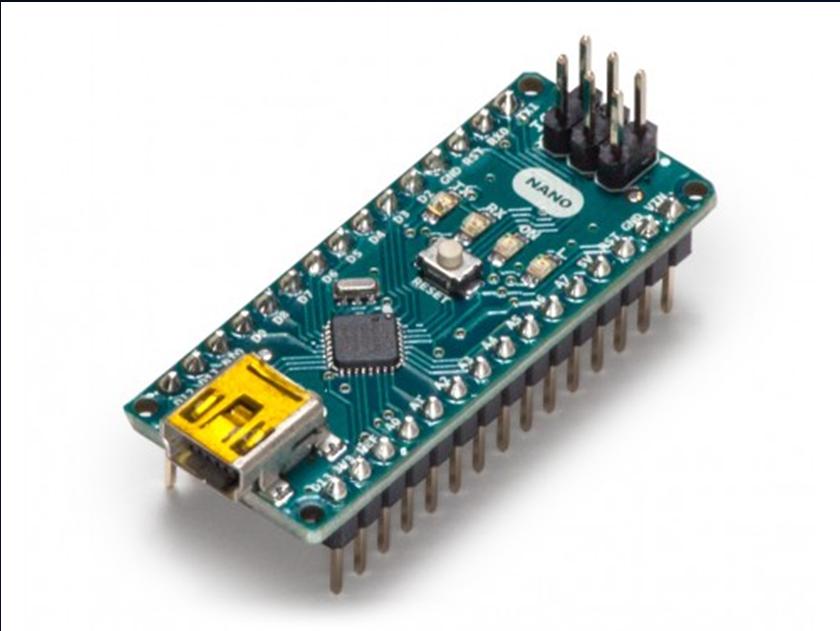 Arduino ΝΑΝΟ Χαρακτηριστικά : Επεξεργαστής Atmega328 16MHz 2 kb μνήμη RAM 16 ή 32 kb μνήμη Flash 14