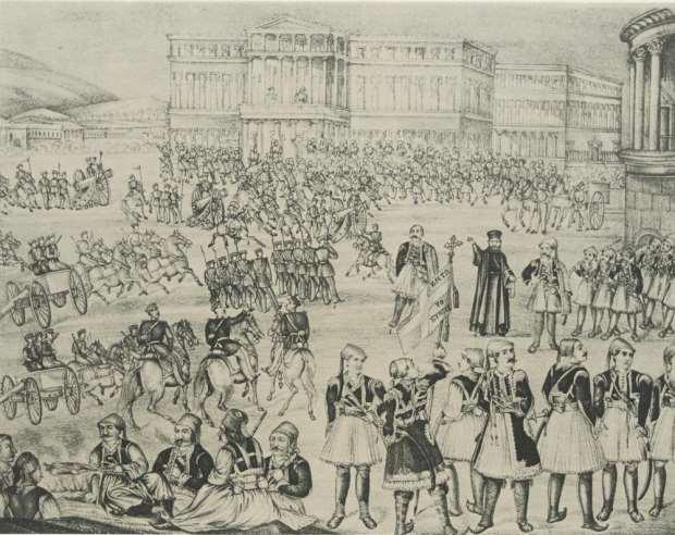 Εικόνα 2: Λαϊκή λιθογραφία της εποχής για την επανάσταση της 3 ης Σεπτεμβρίου 1843 ΔΡΑΣΤΗΡΙΟΤΗΤΑ 3: Προετοιμασία για το κίνημα της 3 ης Σεπτέμβρίου 1843 Διάρκεια: 30 λεπτά Είδος δραστηριότητας: