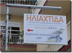 ΚΟΙΝΩΝΙΚΗ ΟΙΚΟΝΟΜΙΑ ΠΑΡΑΔΕΙΓΜΑΤΑ Η «Ηλιαχτίδα» είναι ένας κοινωνικός φορέας (Αστική Μη Κερδοσκοπική Εταιρεία ΑΜΚΕ), που δημιουργηθήκε από στελέχη της τοπικής κοινωνίας της Μυτιλήνης, το 1999.