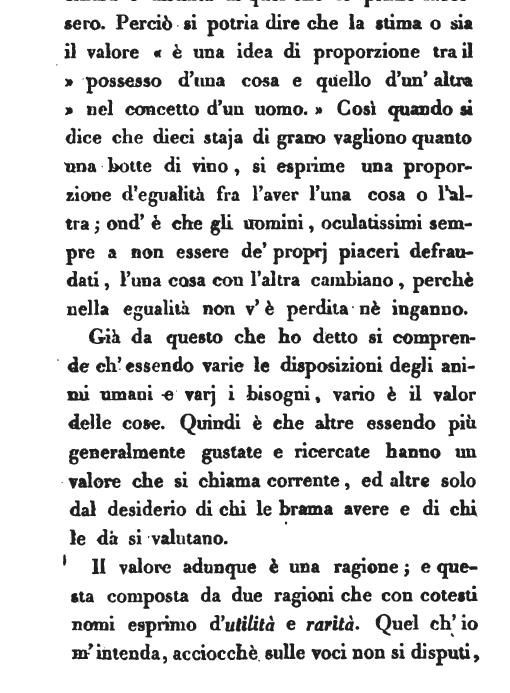 Ferdinando Galiani (1728-1787) Η αξία εξαρτάται από τη χρησιμότητα και τη