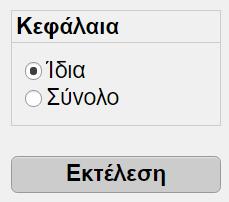 Αυτή η επιλογή παρέχεται μέσω ενός Radio Button και εν συνεχεία η εκτέλεση του προγράμματος πραγματοποιείται με το πάτημα του κουμπιού