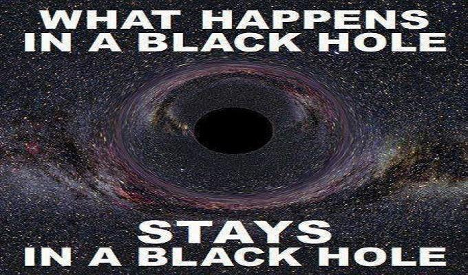 Ιδιότητες ΜΑΥΡΕΣ ΤΡΥΠΕΣ Ούτε ύλη ούτε πληροφορίες μπορούν να κινηθούν από το εσωτερικό μιας μαύρης τρύπας προς έναν εξωτερικό παρατηρητή.