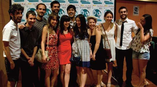 IMAGEN 20: Alumnos/as del centro formativo Puerta Bonita (Madrid) en el auditorio de Tomares (Sevilla), antes del estreno del documental «Jóvenes frente al cambio climático». Tomares, Junio de 2012.