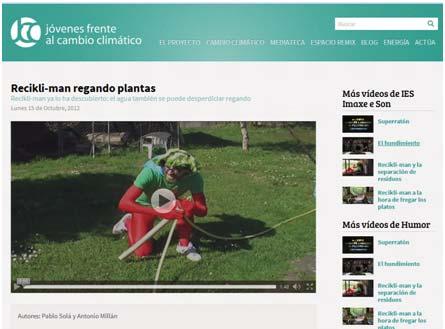 AULARIA EL PAÍS DE LAS AULAS IMAGEN 6: Imagen de la Web Jóvenes frente al cambio climático.