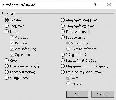 Με την επιλογή Εμφανή κελιά μόνο, επιλέγετε μόνο τα κελιά που φαίνονται και όχι και τα κρυμμένα. 3. Στο τέλος κάντε κλικ στο ΟΚ. 2.