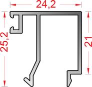 GLAZING HICKNESS ΦΥΛΛΟΥ SASH 34MM ΚΑΣΑΣ FRAME 21MM 101-079A