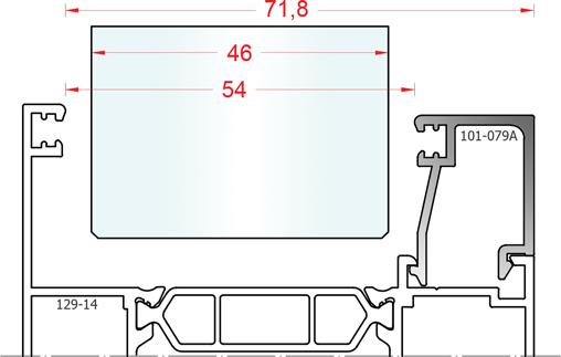 ΠΡΟΦΙΛ PROFILES ΠΗΧΑΚΙΑ ΓΙΑ ΠΑΧΟΣ ΥΑΛΟΠΙΝΑΚΑ 46ΜΜ GLAZING