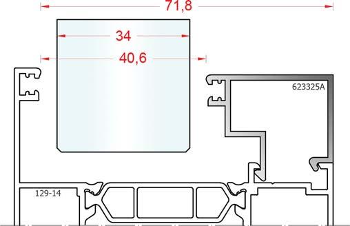 ΠΡΟΦΙΛ PROFILES ΠΗΧΑΚΙΑ ΓΙΑ ΠΑΧΟΣ ΥΑΛΟΠΙΝΑΚΑ 34ΜΜ GLAZING BEADS FOR GLAZING HICKNESS 34MM