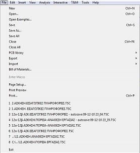 Μερικές από τις παλέτες εργαλείων του TIN που µας ενδιαφέρουν στα ψηφιακά ηλεκτρονικά φαίνονται στην Εικόνα.2. 2 Εικόνα.2. Παραδείγµατα από παλέτες εργαλείων σχεδίασης. Η Γραµµή Μενού (Εικόνα.