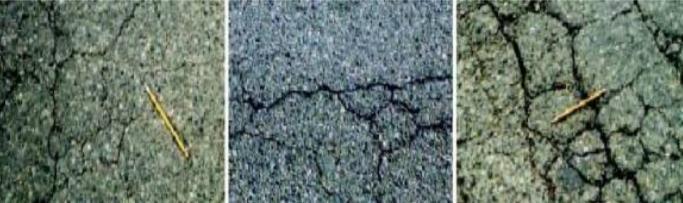 (bottom-up cracking-αλιγατορικές ρηγματώσεις). Στην προκειμένη, οι ρηγματώσεις είναι αποτέλεσμα της δομικής ανεπάρκειας των επιμέρους στρώσεων του οδοστρώματος.