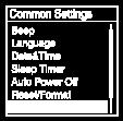 δευτερόλεπτα. 1 Επιλέξτε [ πατήστε. Settings] - [Common Settings] - [Available Rec.