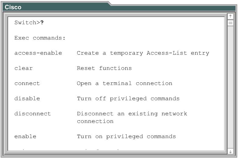 Ηelp στο CLI του switch Το Command-Line Interface (CLI)