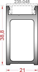 5 GR/M 14 256-026 ΠΡΟΣΘΗΚΗ ΓΙΑ ΣΤΑΘΕΡΟ ΦΥΛΛΟ ADDITIONAL PROFILE FOR FIXED SASH 300 GR/M 256-011