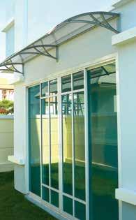 Entrance door awnings are