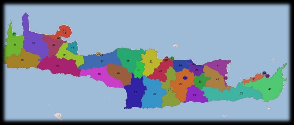 Ζωνικό Σύστημα Περιοχής Μελέτης Το ζωνικό σύστημα της περιοχής μελέτης διαμορφώθηκε βάση: Της διοικητικής διαίρεσης της περιοχής μελέτης σε Καλλικρατικούς Δήμους Ζωνικών συστημάτων παλαιότερων