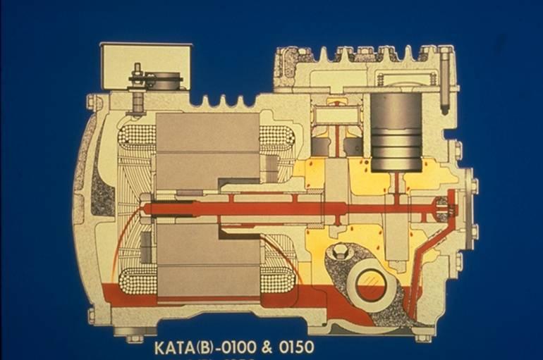 Compressor Lubrication To Cylinders To Bearings From Oil Pump Back to Crankcase Oil Level