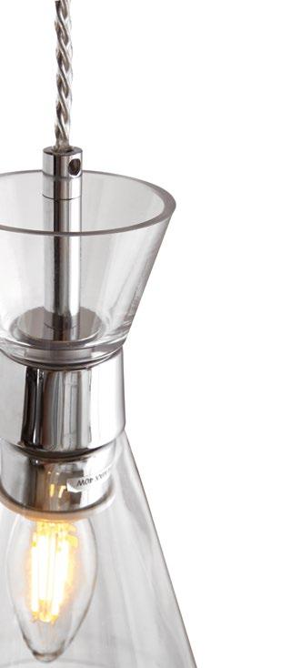 40W CRISTAL fumé Sobremesa con tulipa de
