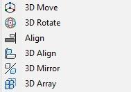 3D ΕΝΤΟΛΕΣ ΜΕΤΑΚΙΝΗΣΗΣ ΣΤΟΝ ΧΩΡΟ 3DARRAY: Με την 3darray δημιουργούνται ορθογωνικές ή κυκλικές διατάξεις ενός η περισσοτέρων αντικειμένων στο χώρο. 3DARRAY: Select object : Επιλέξτε τo αντικείμενο.