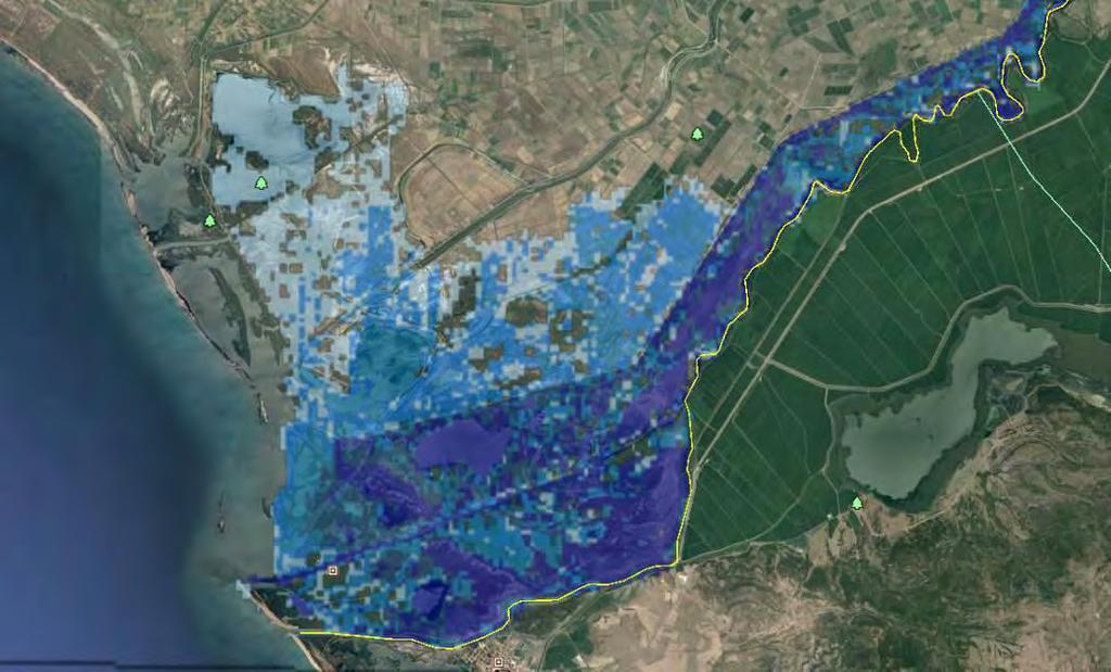 000 έτη η κατάκλυση επεκτείνεται στο μεγαλύτερο τμήμα της ΖΔΥΚΠ στη ζώνη του Δέλτα, με βάθη που υπερβαίνουν τοπικά τα 2,0 m.