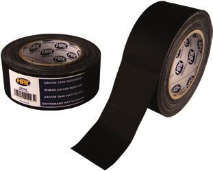 25m Ασημί 20 Gaffer tape matt black Yψηλής ποιότητας υφασμάτινη ταινία με μάτ μαύρη επιφάνεια Κατάλληλη για χρήση σε στούντιο και θέατρα, δεν