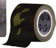 48mm x 25m Mαύρη ματ 30 CAMO tape Υφασμάτινη ταινία παραλλαγής Αντέχει στο νερό Εχει υψηλή συγκολλητική δύναμη, πανίσχυρη ταινία.
