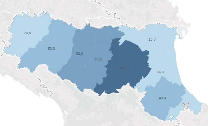 02 Il contributo della Romagna alla crescita del sistema regionale Investimenti industriali Numero di fusioni e acquisizioni con target nelle province dell
