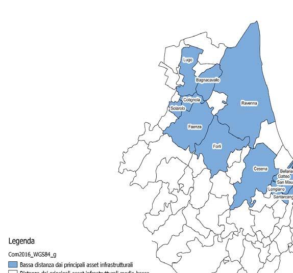 03 Infrastrutture Indice sintetico di dotazione infrastrutturale Comuni «centrali» La romagna