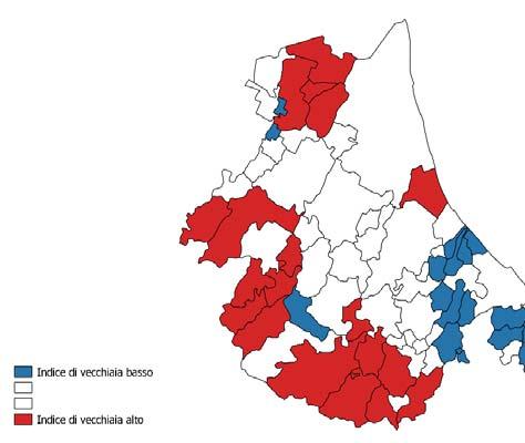 STRANIERI 0,388 VECCHIAIA 0,455 FAMIGLIE CON UN SOLO INDIVIDUO 0,547 INDICE DI DIPENDENZA 0,581 Cerchiati i territori ad