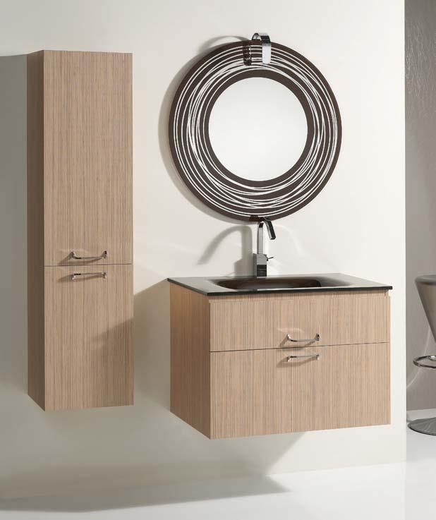 glass RIO 80 braun Βάση κρεμαστή DALIA 80 με συρτάρι Hanging