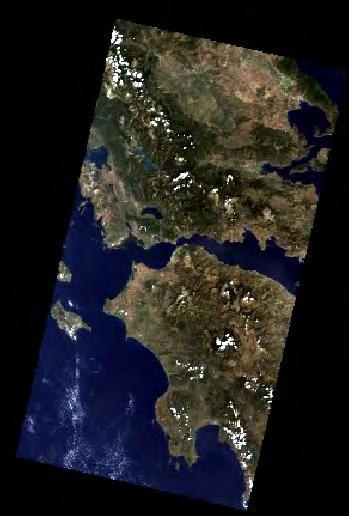 2 μωσαϊκά Landsat 8 για τις ημερομηνίες 02/09/2015 και 18/09/2015 2 μωσαϊκά
