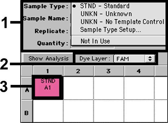 επιλογής Dye Layer και του µενού Sample Type την αντιστοίχιση προς τις υπόλοιπες θέσεις πλακών. Στο πεδίο Sample Name (Όνοµα δείγµατος) είναι δυνατή η αντιστοίχιση κάθε δείγµατος σε ένα όνοµα.