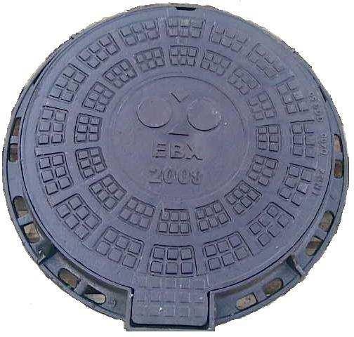 ΚΑΛΥΜΜΑΤΑ ΦΡΕΑΤΙΩΝ & ΣΧΑΡΕΣ Υ ΡΟΣΥΛΟΓΗΣ Manhole Covers & Grates ΚΑΛΥΜΜΑ ΦΡΕΑΤΙΟΥ ΣΤΡΟΓΓΥΛΟ Φ60 D400 EN 124 MANHOE COVER 60 D400