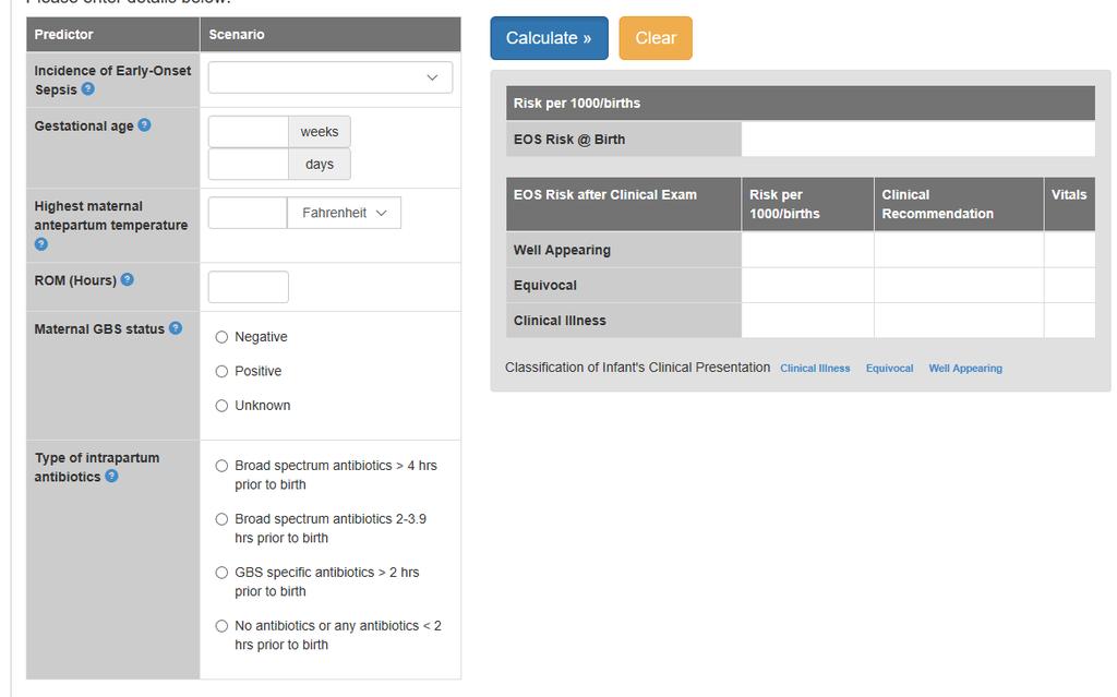 On line calculator