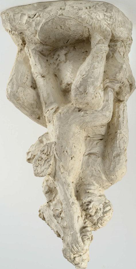 5 Γιαννούλης Χαλεπάς (1851-1938) Σάτυρος και Έρως VII [1918-24] γύψος, ύψος: 47 cm. 10.000-15.000 ΒΙΒΛΙΟΓΡΑΦΙΑ: Μ. Καλλιγάς, Γιαννούλης Χαλεπάς.