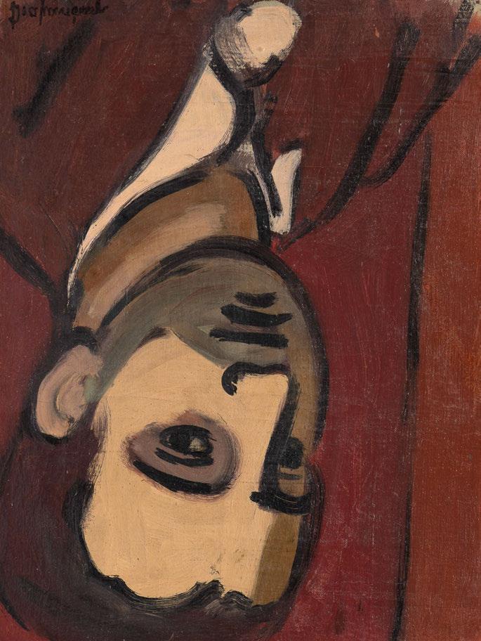 11 Διαμαντής Διαμαντόπουλος (1914-1995) Αυτοπροσωπογραφία υπογεγραμμένο κάτω αριστερά: Διαμαντόπουλος λάδι σε μουσαμά, 41