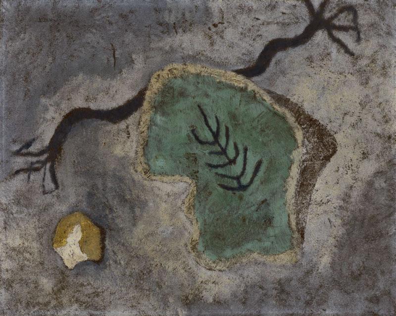 62 Θεόδωρος Στάμος (1922-1997) Kernel, Rope and Stone on Beach ο τίτλος στην πίσω όψη
