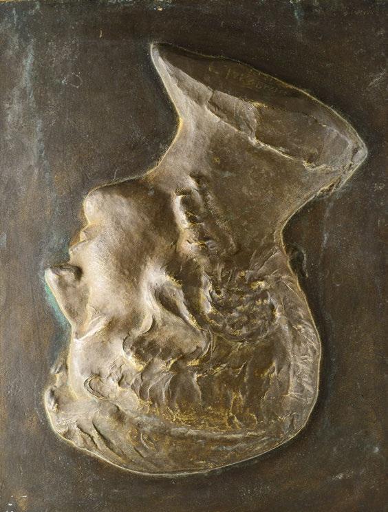 1 Γεώργιος Ιακωβίδης (1853-1932) Προτομή της Μαρίνας Χαϊκάλη υπογεγραμμένο και χρονολογημένο: Γ. ΙΑΚΩΒΙΔΗΣ / 1931 ένδειξη χυτηρίου κάτω δεξιά: Δ. ΓΑΒΑΛΑΣ / ΧΥΤΗΡΙΟΝ μπρούντζος, 43,5 x 33 cm. 2.000-3.