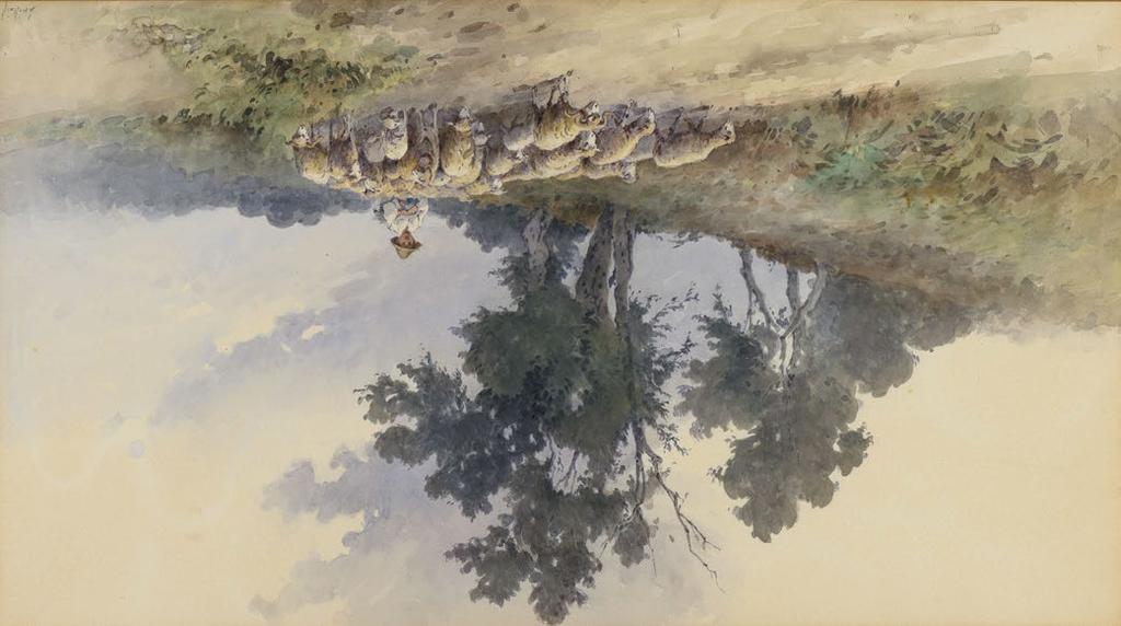 2 Άγγελος Γιαλλινάς (1857-1939) Κοπάδι υπογεγραμμένο κάτω