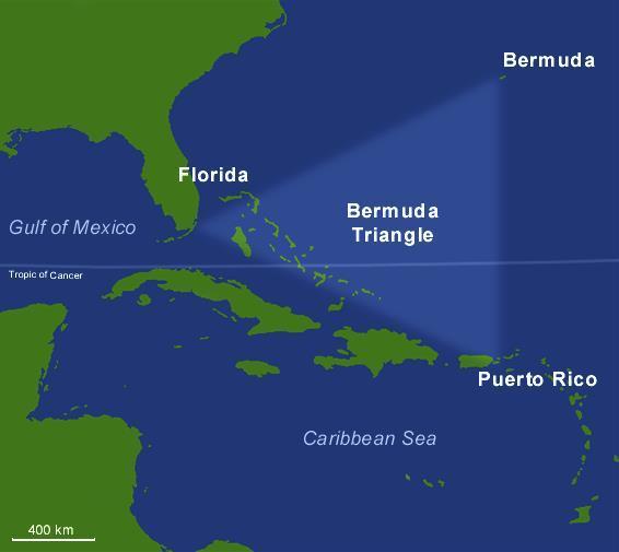 Το Τρίγωνο των Βερμούδων είναι μια περιοχή στο δυτικό τμήμα του Κεντρικού Ατλαντικού Ωκεανού όπου ένας αριθμός αεροσκαφών και πλοίων λέγεται ότι έχουν