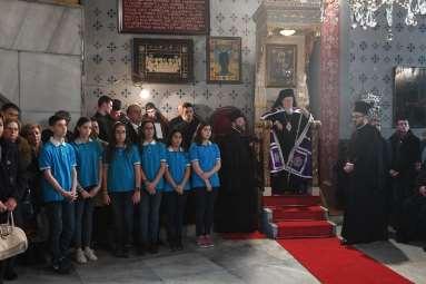 Ναό Παναγίας Βλαχερνών 29 Μαρτίου 2019 Στον κατάμεστο από προσκυνητές Ιερό Ναό της Παναγίας των Βλαχερνών χοροστάτησε, σύμφωνα με παλαιό έθιμο, σήμερα, 29 Μαρτίου, κατά την Ι.