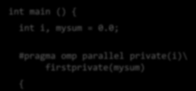 0/N; int main () { int i, mysum = 0.