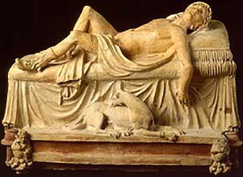 Ο Άδωνις είναι πανάρχαιος σημιτικός θεός και η λατρεία του, μέσω της Κύπρου, πέρασε στην Ελλάδα στις αρχές του 7ου αι. π.χ.. Σύμφωνα με τη μυθολογία ήταν γιος του Κινύρα και της κόρης του Μύρρας, των οποίων την αιμομιξία προκάλεσε η Αφροδίτη.