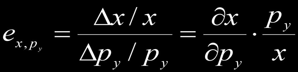 Ελαστικότητες ζήτησης Εισοδηματική ελαστικότητα ζήτησης (e x, m ) e x, m x / x x m m/ m m x