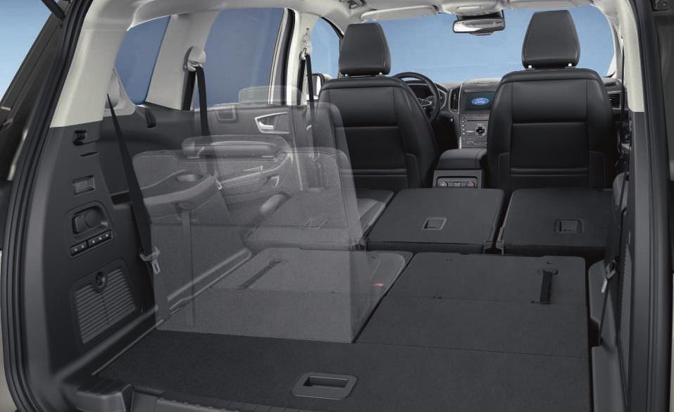 Εσωτερικά χαρακτηριστικά Καθίσματα EasyFold = Κορυφαία διευκόλυνση Ευέλικτα καθίσματα Με τις εκπληκτικές δυνατότητες προσαρμογής του, το εσωτερικό του Ford S-MAX μπορεί να κάνει σχεδόν τα πάντα.