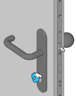 4.5 Έλεγχος λειτουργίας Η δυσλειτουργία μετά την ασφάλιση μπορεί να έχει ως αποτέλεσμα να μην μπορεί να ανοίξει η πόρτα.