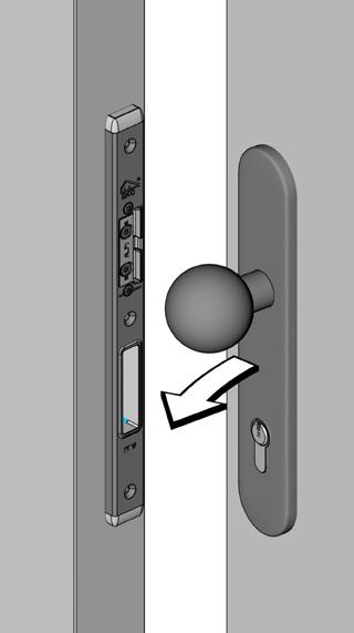 4.5.2 Έλεγχος με κλειστή πόρτα Έλεγχος εισχώρησης της γλώσσας Κλείστε την πόρτα. Η πόρτα πρέπει να κλείνει εύκολα.