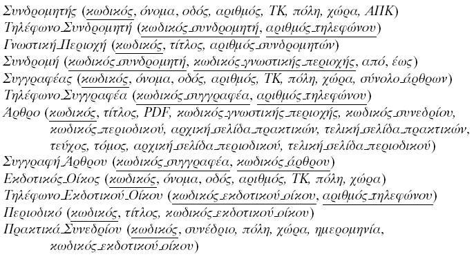 Κευάλαιο 6: Σχεσιακό Μοντέλο