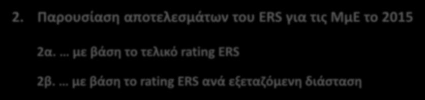 Παρουσίαση αποτελεσμάτων του ERS για τις ΜμΕ το 2015 2α.